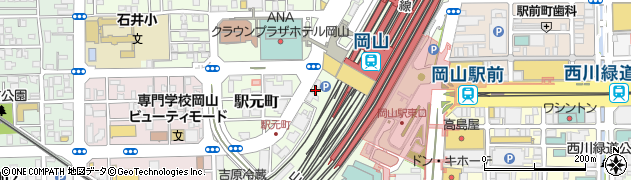 トヨタレンタリース岡山岡山駅西口店周辺の地図