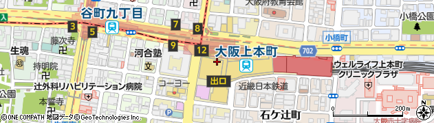 さかなやのmaru寿司 上本町店周辺の地図