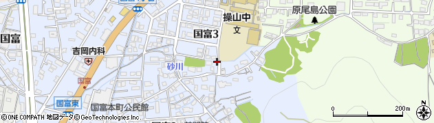 岡山県岡山市中区国富3丁目周辺の地図