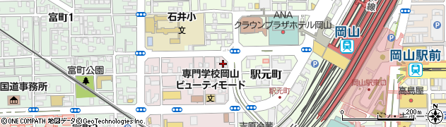 バジェットレンタカー岡山駅前西口店周辺の地図