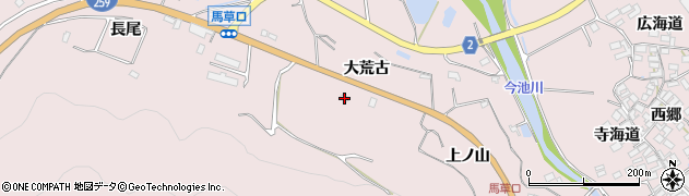 愛知県田原市野田町大荒古周辺の地図