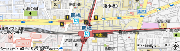 チケットスーパー鶴橋駅前店周辺の地図
