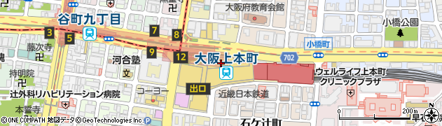 ぷれじでんと千房 シェラトン都ホテル大阪店周辺の地図