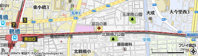 延羽の湯鶴橋店周辺の地図
