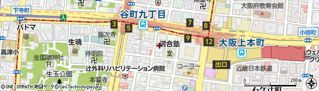 天王寺上汐郵便局周辺の地図