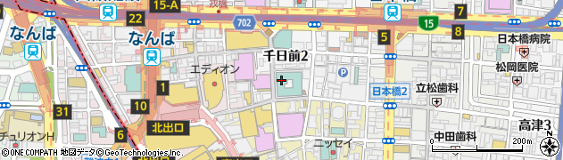 鶴橋風月 なんば千日前店周辺の地図