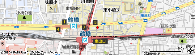 ファミリーマート鶴橋店周辺の地図