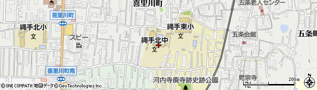 東大阪市立縄手北中学校周辺の地図
