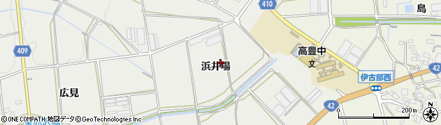 愛知県豊橋市東赤沢町（浜井場）周辺の地図