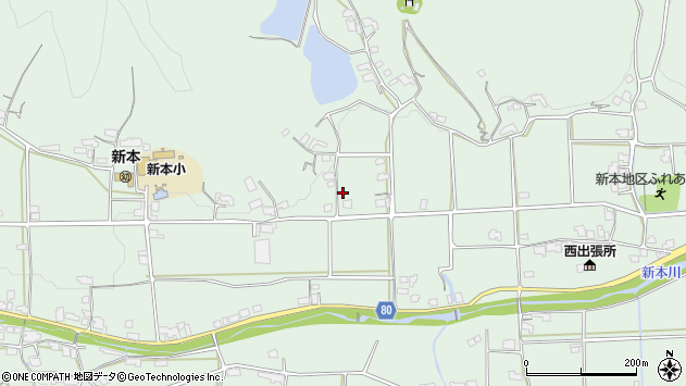 〒710-1203 岡山県総社市新本の地図