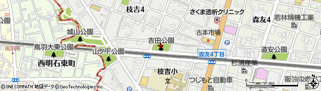 吉田公園周辺の地図