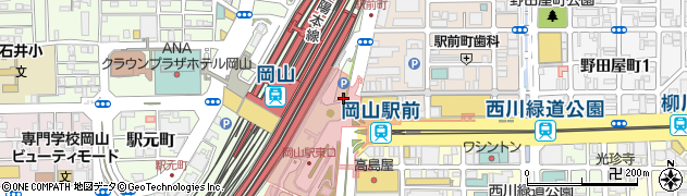 岡山駅タクシー案内所周辺の地図