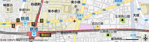 千寿鶴橋本店周辺の地図