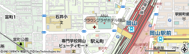 岡山県岡山市北区駅元町周辺の地図