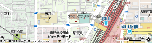 岡山県岡山市北区駅元町周辺の地図