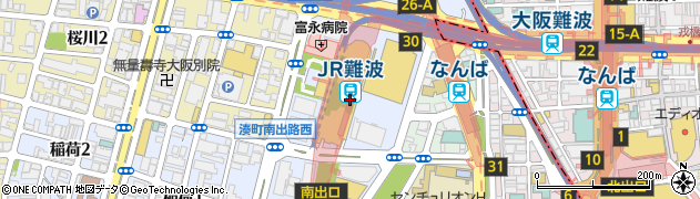 大阪シティエアターミナル　ＯＣＡＴバスターミナル周辺の地図