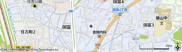 岡山県岡山市中区国富744周辺の地図