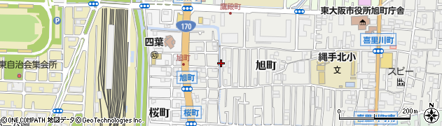 大阪府東大阪市旭町周辺の地図