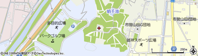 岡山市役所　西大寺斎場周辺の地図