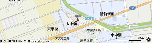 株式会社竜洋　大中瀬工場周辺の地図
