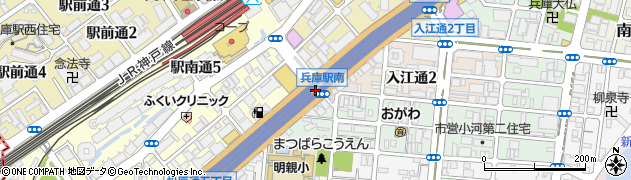 兵庫駅南周辺の地図