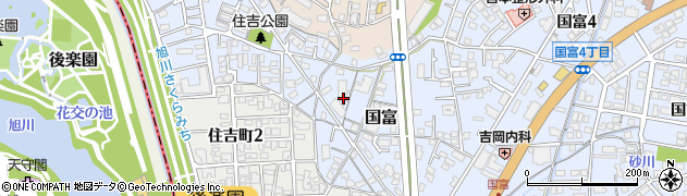 岡山県岡山市中区国富983周辺の地図