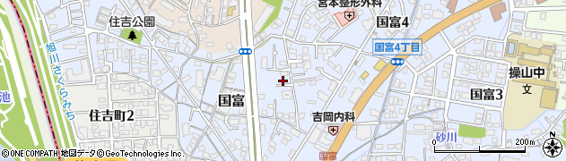 岡山県岡山市中区国富768周辺の地図