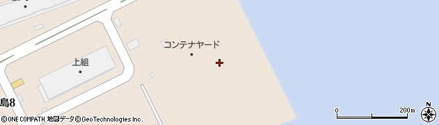 兵庫県神戸市中央区港島周辺の地図