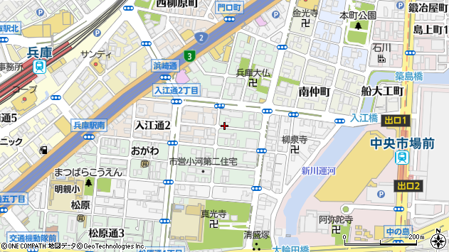 〒652-0893 兵庫県神戸市兵庫区南逆瀬川町の地図