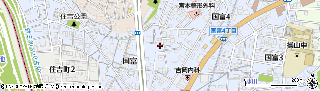 岡山県岡山市中区国富766周辺の地図