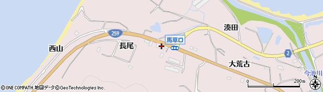 愛知県田原市野田町長尾5周辺の地図