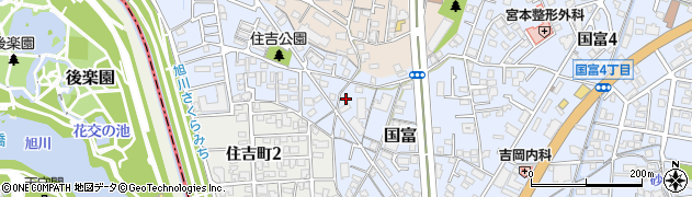 岡山県岡山市中区国富982周辺の地図