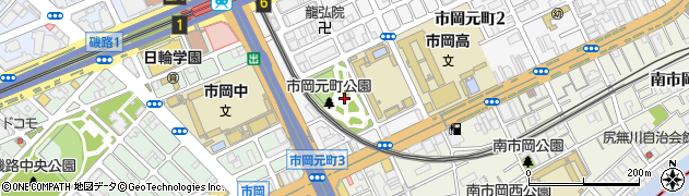 市岡元町公園周辺の地図
