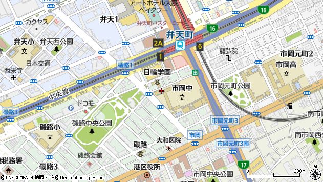 〒552-0003 大阪府大阪市港区磯路の地図