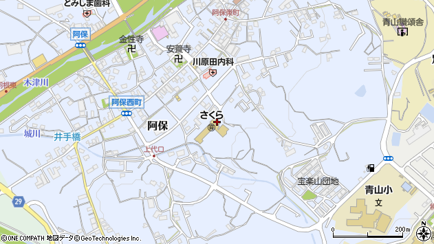 〒518-0226 三重県伊賀市阿保の地図