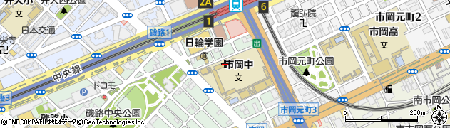 大阪市立市岡中学校周辺の地図