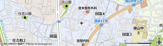 岡山県岡山市中区国富736周辺の地図