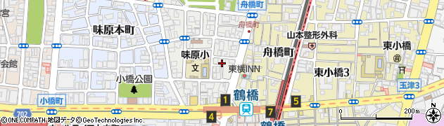 大阪府大阪市天王寺区味原町周辺の地図
