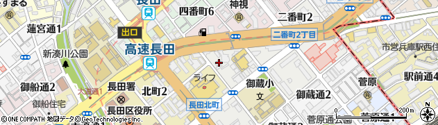 お引越のブレックス神戸営業所周辺の地図