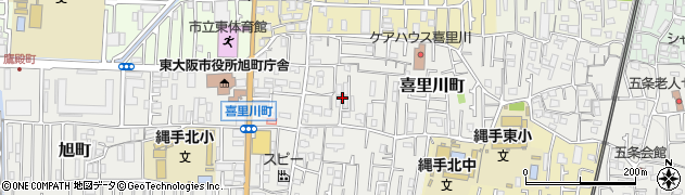 大阪府東大阪市喜里川町周辺の地図