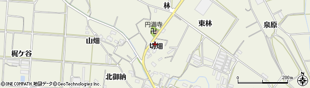 愛知県豊橋市杉山町（切畑）周辺の地図