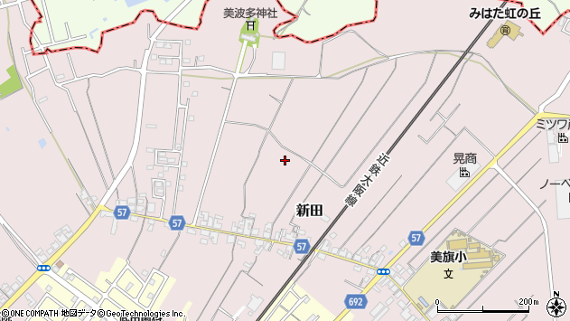 〒518-0611 三重県名張市新田の地図