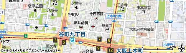 大阪府大阪市中央区東平周辺の地図