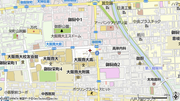 〒577-0034 大阪府東大阪市御厨南の地図