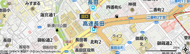 高速長田駅周辺の地図