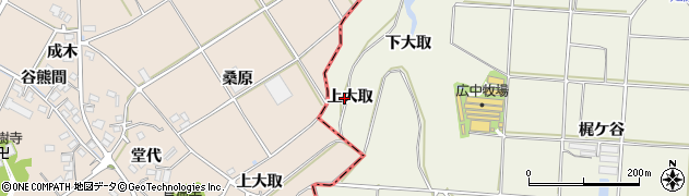 愛知県豊橋市杉山町（上大取）周辺の地図