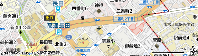 兵庫日産自動車株式会社　長田店周辺の地図