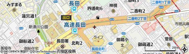 もっこす 高速長田店周辺の地図