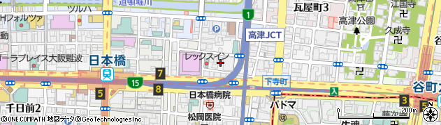 大阪府大阪市中央区高津2丁目4周辺の地図