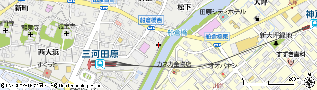 愛知県田原市田原町橋上周辺の地図